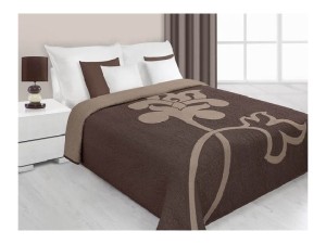 Narzuta dwustronna 170x210 Eurofirany 59 czek+brąz