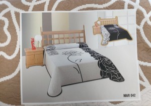 Narzuta dwustronna 170x210 Eurofirany 42 krem+brąz