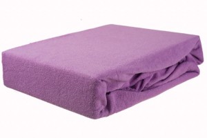 Prześcieradło frotte z gumką 140x200 wrzos
