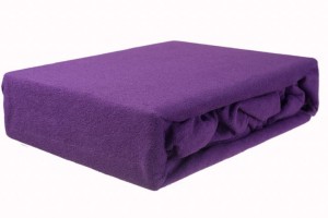 Prześcieradło frotte z gumką 120x200 fiolet