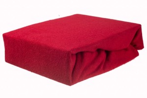 Prześcieradło frotte z gumką 90x200 czerwony
