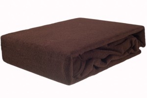 Prześcieradło frotte z gumką 90x200 brąz
