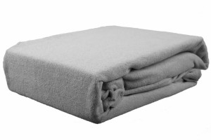 Prześcieradło frotte z gumką 140x200 srebrny