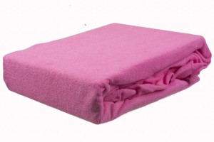Prześcieradło frotte z gumką 160x200 j.róż