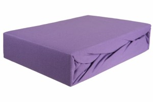 Prześcieradło jersey z gumką 140x200 wrzos