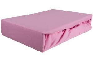 Prześcieradło jersey z gumką 90x200 jasny róż