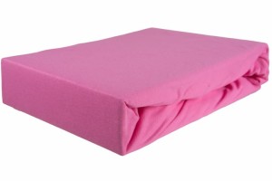 Prześcieradło jersey z gumką 120x200  różowy