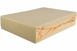 Prześcieradło jersey z gumką 200x220 budyń
