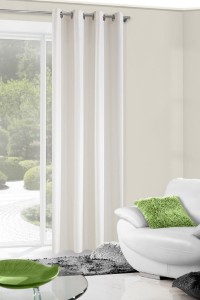 Zasłona gładka 140x250 EuroFirany połysk kremowa