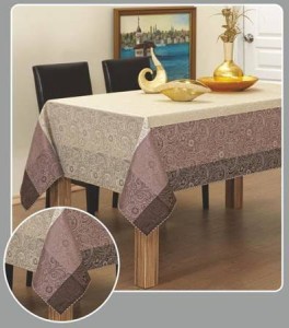 Obrus teflon 160x160 Fiori beż/brąz