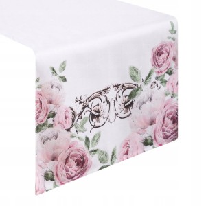 Bieżnik 40x140 Eurofirany Leoni krem+róż