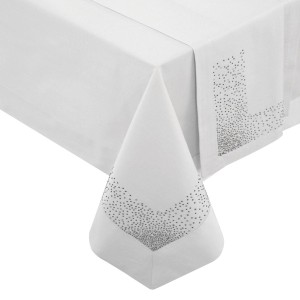 Serwetki 32x45 cyrkonie EuroFirany Modern biały