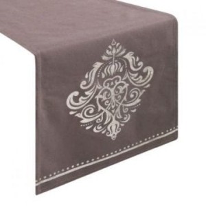 Bieżnik glamour 40x140 Eurofirany Taida stal