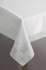 Obrus 140x180 cyrkonie EuroFirany Modern popiel