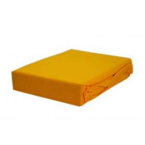 Prześcieradło jersey z gumką 140x200 żółtko