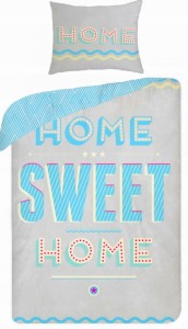 Pościel 140x200 Home sweet home szary