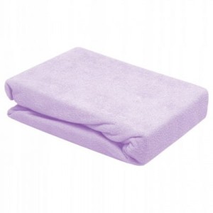 Prześcieradło frotte z gumką 160x200 lila
