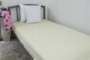 Prześcieradło bez gumki kora bawełniane 160x200 krem