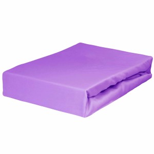 Prześcieradło z gumką satyna bawełniana 200x220 fiolet