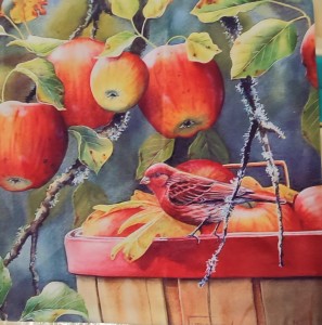 Poszewka ozdobna 40x40 jabłka