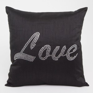 Poszewka 40x40 Eurofirany Love czarny Walentynki