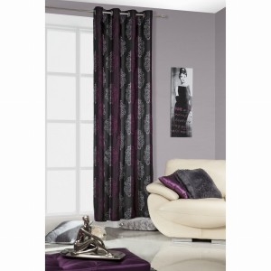 Zasłona 140x250 Eurofirany Audrey stal+fiolet