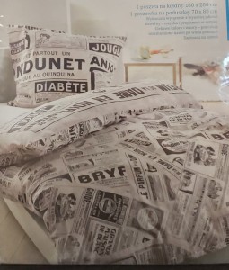 Pościel młodzieżowa 140x200 Gazeta dziennik francuski