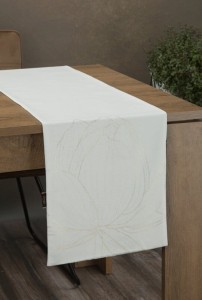 OBRUS BLINK 12 35X140 CM BIAŁY