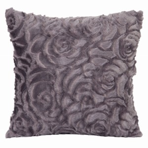 Poszewka pluszowa 40x40 Eurofirany Rose stal