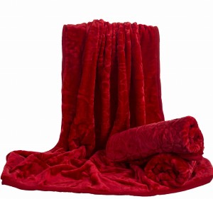 Koc akrylowy 160x210 Elway tłoczony czerwony