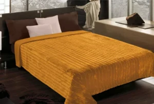 Narzuta kapa koc pled 170x210 pluszowa Paris pomarańcz