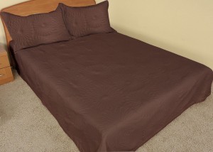 Narzuta pikowana 220x240 z poszewkami Eurofirany Daisy brąz