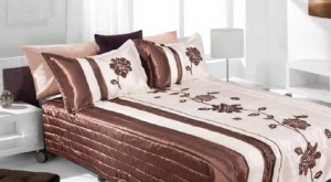 Narzuta satynowa 220x240 z poszewkami Eurofirany Rustic