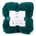 KOC D91 CARO 200 X 220 CM CIEMNOZIELONY
