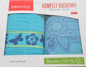 Ścierka kuchenna komplet 50x70 50x50 Zwoltex Kwiat