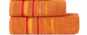 Ręcznik frotte 30x50 Markizeta Paski pomarańcz 