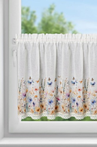 FIRANA GOTOWA ROZALIE NA TAŚMIE 150 X 60 CM BIAŁY