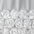 ZASŁONA GOTOWA ROSES 7 NA TAŚMIE 140 X 270 CM BIAŁY