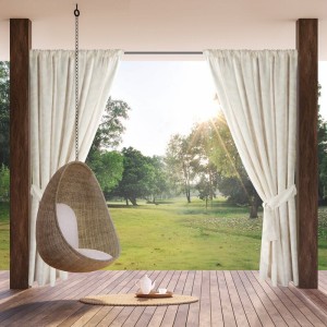 ZASŁONA GOTOWA GARDEN 3 NA TAŚMIE 155 X 200 CM BIAŁY