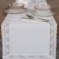 OBRUS NATALY 40 X 140 CM BIAŁY