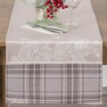 OBRUS ŚWIĄTECZNY HOLLY 40 X 140 CM BEŻOWY